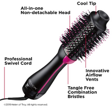 Load image into Gallery viewer, Revlon One-Step Hair Dryer &amp; Volumizer Hot Air Brush, Black
